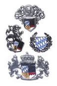 Anstecker (4er Set) bayerische Wappen