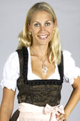 Dirndl braun/lachs