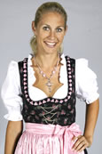 Dirndl schwarz/rosa