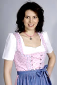 Midi Dirndl rosa/blau
