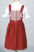 Kinder Dirndl rot-weiß