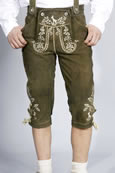 Kniebund Lederhose mit Stickerei