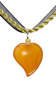Dirndlschmuck "Herz an Kette" (mit Herz aus Karneol)