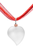 "Virgin White" Dirndl Schmuck mit Herz aus Bergkristall