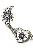Schmuck - Metallarmband mit Herz und Edelweiss