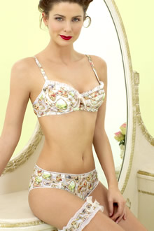 Trachten Dessous - Dirndl BH und Slip als Set